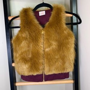 Faux fur girls size 4-8 yrs old vest